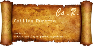 Csillag Ruperta névjegykártya